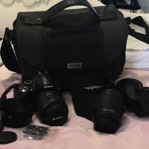 Nikon D3000 with accessories